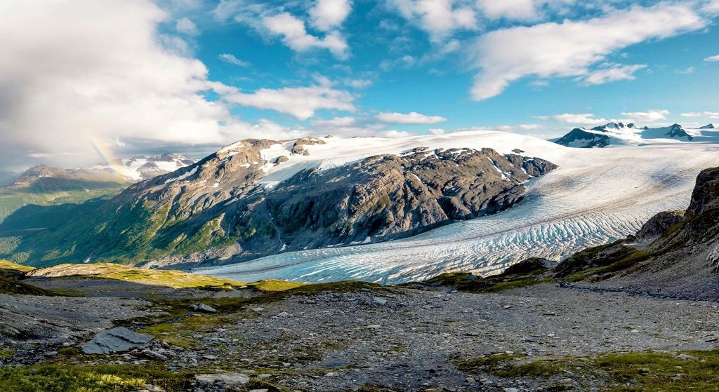 Alaska glacier coastline